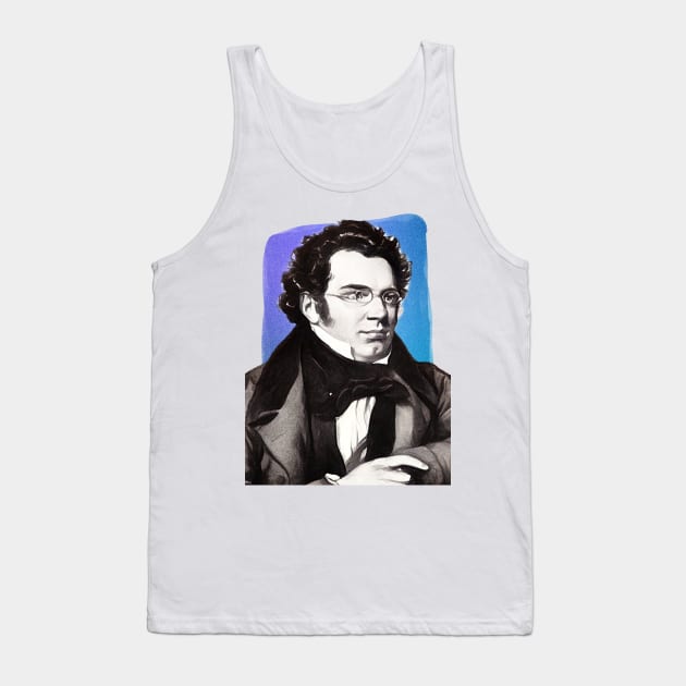 Austrian Composer Franz Schubert illustration Tank Top by Litstoy 